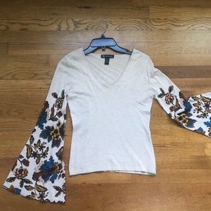 Textured Bell Sleeve Tan Sweater